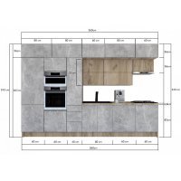 Bucatarie ZONE B COMBI 360 FRONT PAL K002 / decor 4298